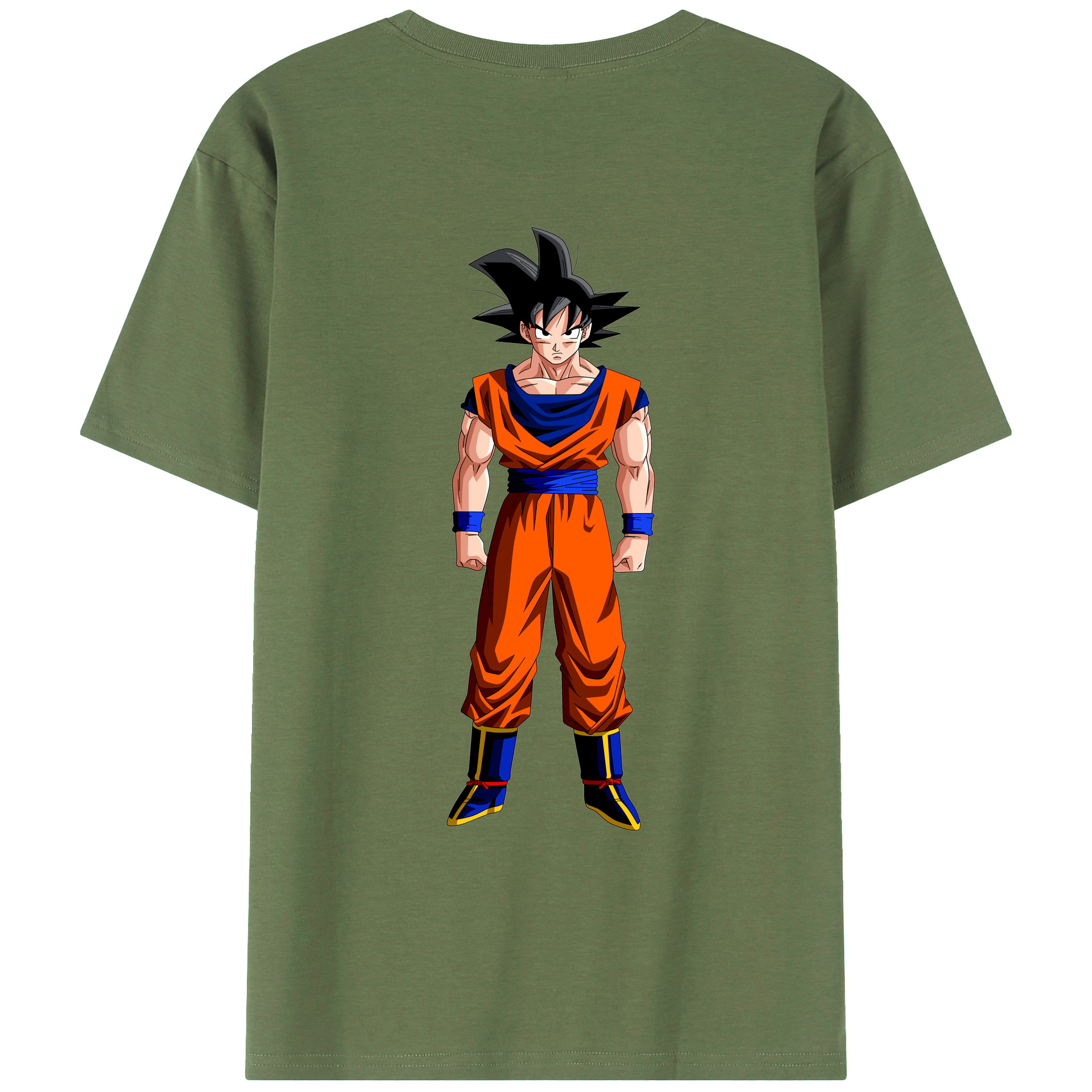 （画像用） ドラゴンボール 孫悟空（そん ごくう）Son Goku カカロット DRAGON BALL Kakarotto 綿100％ メンズ半袖Tシャツ（バックプリント） 通気性